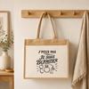 Sac Cabas Jute avec Poche J’peux pas je suis Bijoutier J'peux pas minimaliste | Toile de Jute et Coton 21 L Fond Plat Anses 65 cm