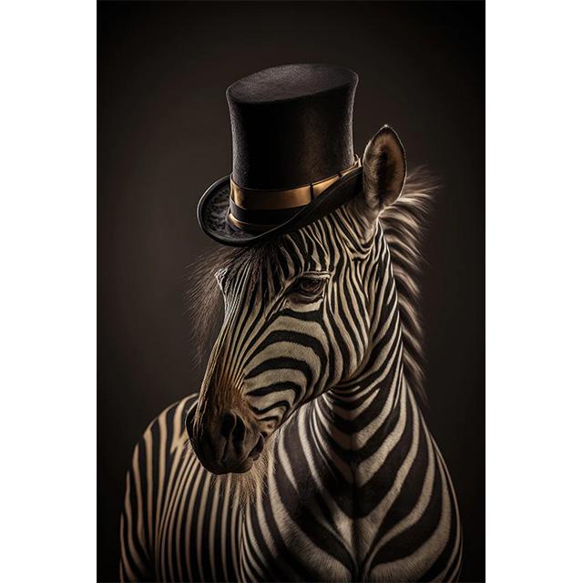 

Классическое животное в шляпе, костюм, принты, постер, холст, живопись, современное настенное искусство, картины для гостиной, спальни, домашнее украшение 21x30cm No Framed