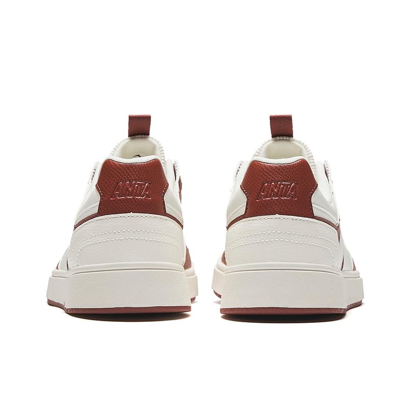 Anta Street Naughty Slip Resistant Abrasion Resistant Low top Skateboard Shoes Men's Red White Sneakers 912448019-3