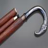 Elephant Head Brass Handle Walking Cane Detachable Wooden Walking Stick