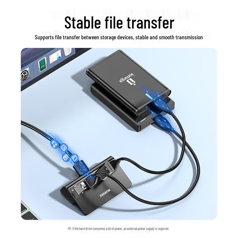 SAMZHE JXQ-H04 USB 3.0 4-Port Aluminum Desktop HUB