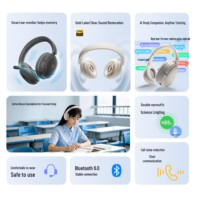 Edifier K750W NC Smart Learning Noise-Cancelling Headset