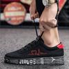 Unisex Red Canvas Sneakers: Women's Fashion, Men’s Thick-Soled Casual Shoes for Summer, Low-Top Design