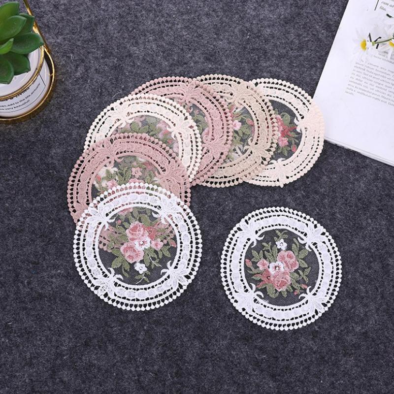 4.33" Handmade Round Crochet Doily Doilies Cup Mat Coaster Wedding Decor