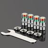 Car Tire Pressure Monitor Valve 36 PSI 2.4 Bar Tire Pressure Sensor Stem Caps for Cars Visual Tri-Color Alarm Easy To Read Tire Pressure Indicator