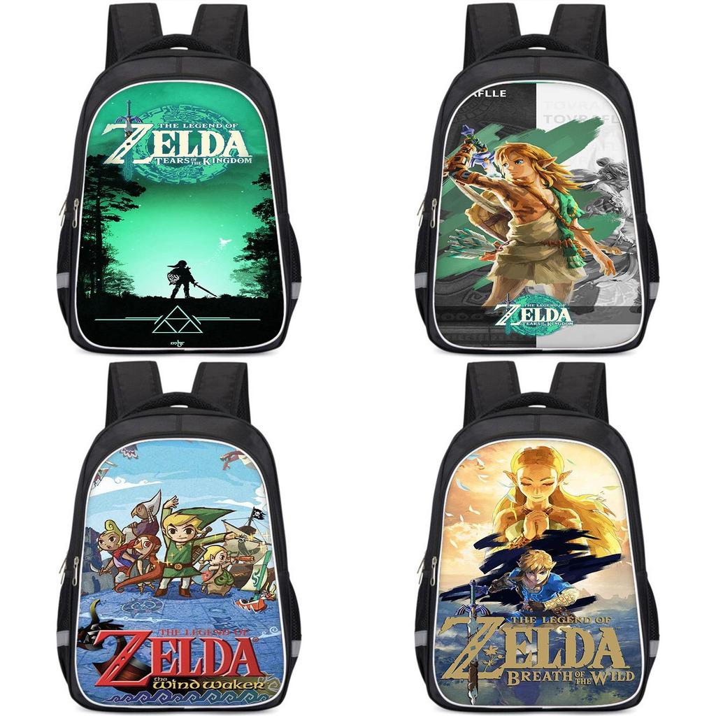 Ruime rugzak met Zelda-thema voor kinderen, lichtgewicht en ergonomische schooltas