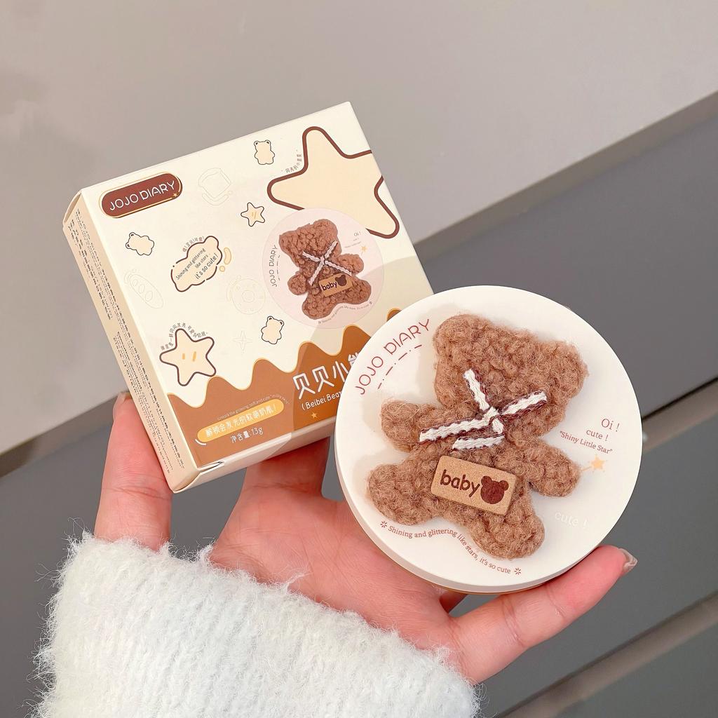 Koreanischer Plüschbär Feuchtigkeitsspendende Air Cushion BB Cream Concealer Feuchtigkeitsspendend Langanhaltend Feuchtigkeitsspendend Kein Verkleben Wasserfest und Schweißfest