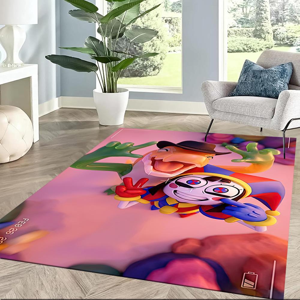 Digitaler Zirkus Teppich Geeignet Für Schlafzimmer Eingangsbereich Flur Spielzimmer Rutschfester Teppich Büro Heimdekoration Hochzeitsfeier Geschenk