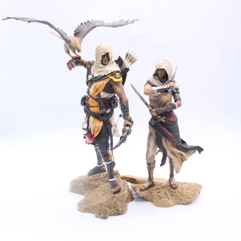 Assassin's Creed Personagens Aya e Bayek 25cm Estátua de PVC de Alta Qualidade Figura de Ação Modelo Brinquedos