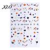 Nail Art Stickers Halloween Stickers, Ghost Flower Skull Spider Web Self-Adhesive DIY Decorations Manicure Decals, Supplies for Women Girls