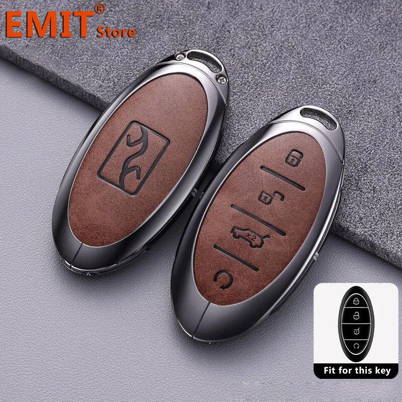 Zinc Alloy Key Case For Byd Yangwang U8 U9 Remote Protection Cover Bag Shell Keychain Key Ring Holder Fob Car Accessories for YangWang U8 U9