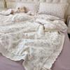 Lace Lace Bedding Four-piece Set Soft Skin-friendly Breathable Washed Sheets Quilt Cover Pillowcase