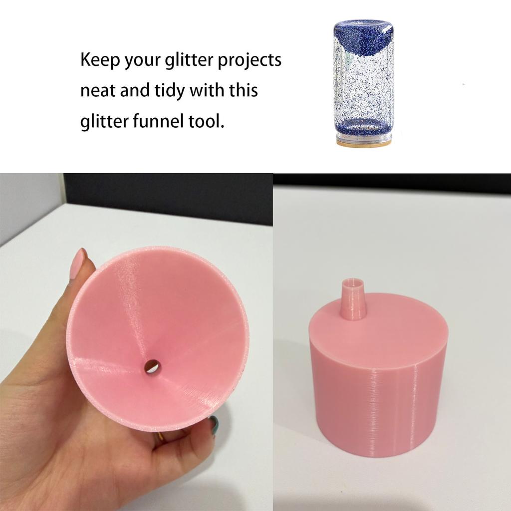 Upgraded Large Glitter Funnel Tool for DIY Snowglobe Cups & Tumblers, Essential Cup Making Accessories for Adding Craft Glitter