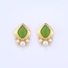Elegant Retro Pearl Stud Earrings with Silver Needle - Women's High-End Autumn Winter Fashion