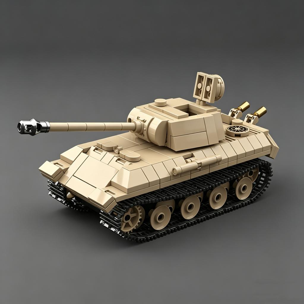 Zweiter Weltkrieg Deutscher Panzer V „Leopard“ Typ A Sd.Kfz.171 Maßstabsgetreues Modellbausatz Baustein-Set Spielzeug für Jungen Mädchen