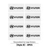 2/4/8pcs Crystal Car Emblem Logo Decorative Stickers Badge Decal For Hyundai Genesis N-LINE I10 I20 I30 I40 IX20 IX35 Kona Getz NN1