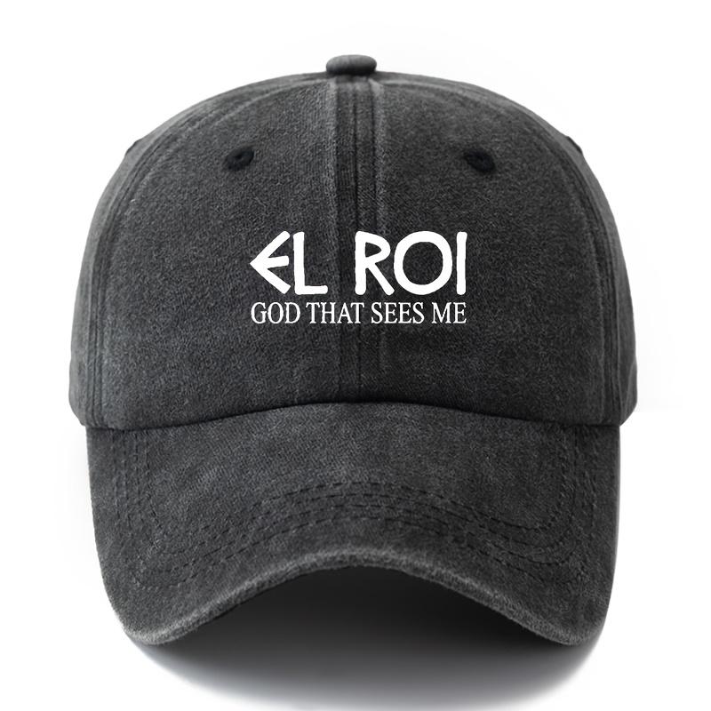 

Unisex Fashion Versatile Printed ELROI Baseball Cap Outdoor Lightweight Curved Brim Hip-hop Hat Daily Commuting with Peaked Cap чёрный