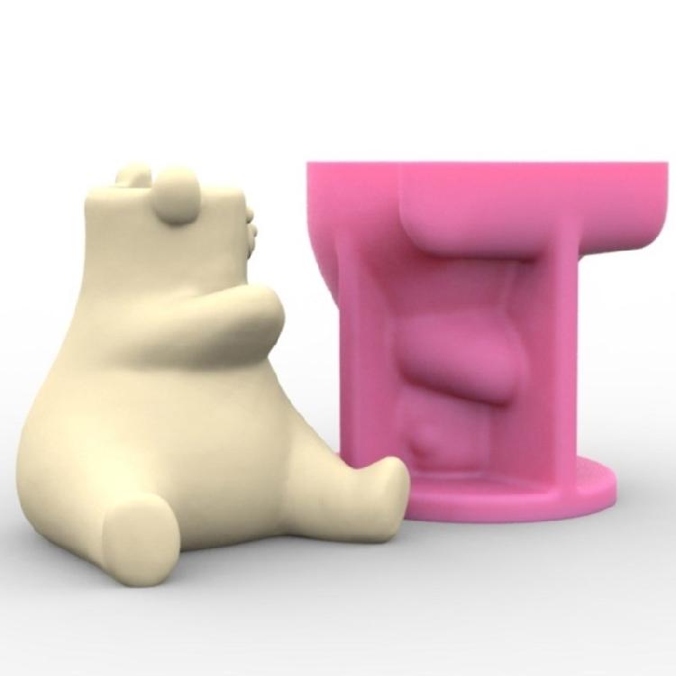 Silicone Mould Bear Shaped Holder Mold Creative Epoxy Resin Casting Mould Decors