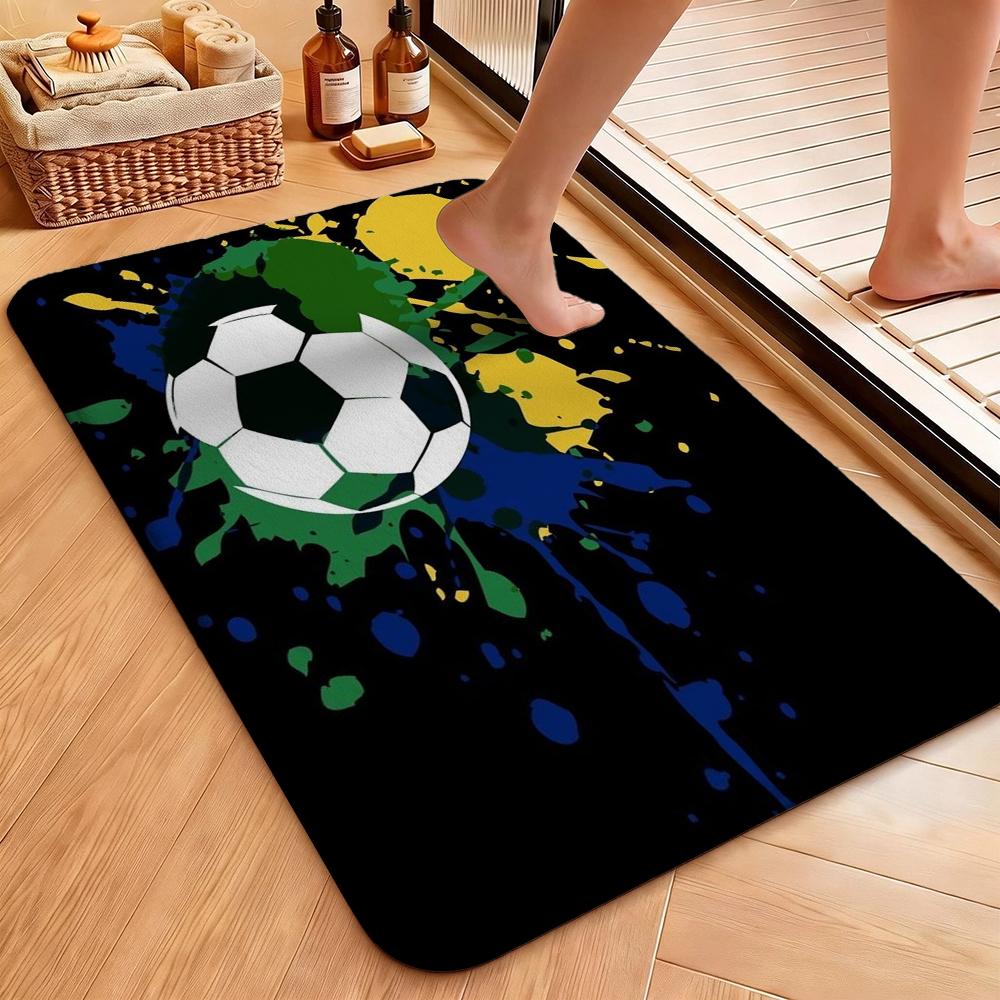 Football Game Patterned Rug Allseason Carpet For Bathroom Kitchen Home Decor New Year Gift