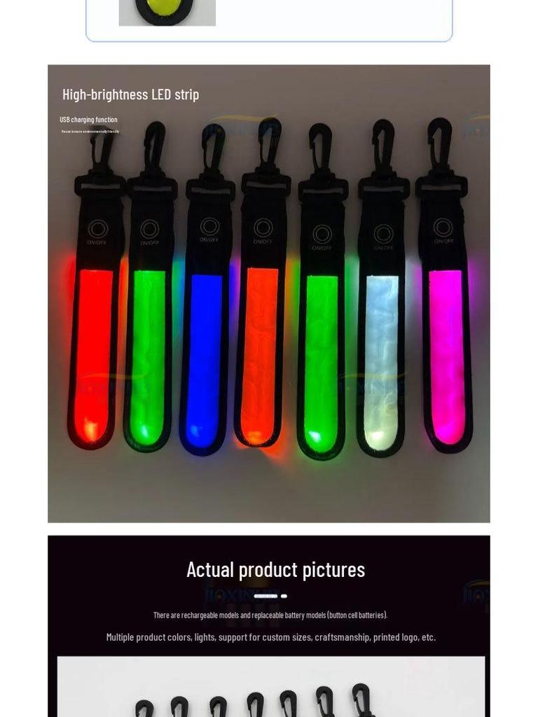 LED Flashing Signal Light for Backpacks - Outdoor Reflective Warning Pendant