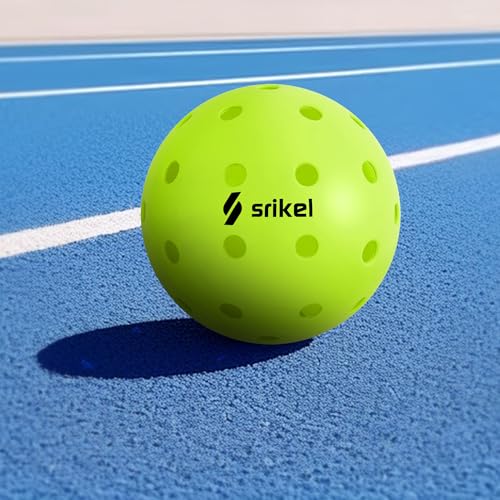 Srikel Outdoor Pickleball - USAPA Approved, Seamless Rotomold Design for Durability, 4-Pack Greens, 40 Holes of Crack-Resistant Pickleball for
