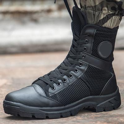 Maille de sécurité d'été service spécial entraînement au combat ultra-léger entraînement extérieur haut respirant antidérapant toile sécurité chaussures en coton