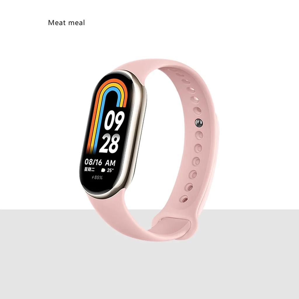 Silikonrem för Xiaomi Mi band 8-8 NFC Sportbälte utbyte miband8 Armband vattentätt smart band 8 klockband Tillbehör