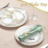 12Pcs Napkin Rings Dining Table Settings Metal Ornaments Holders for Birthday Reception