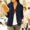 ZANZEA Women Turn Down Collar Casual Long Sleeve Plain Blouse