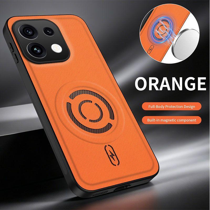 Case For OPPO Reno16 FS 16F New Matte Built-in for Magsafe Magnetic Vegan leather Protect Cover For OPPO Reno 16F Shell Bumper