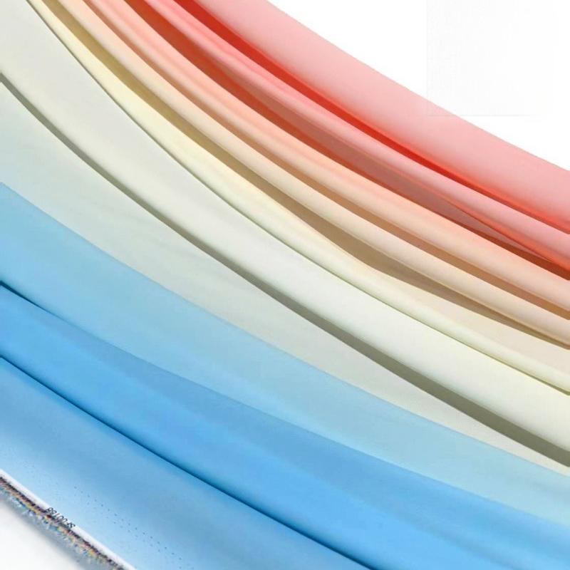 100x150cm Fashion Gradient Fabric Chiffon for Clothing Dresse Scarves Sewing Multicolor Translucent Cloth Needlework Soft Smooth