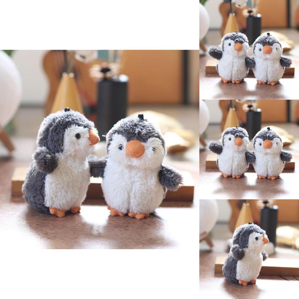 Mini Penguin Plush Toy Keychain Backpack Charm Soft Pp Cotton Gift For Kids Teens