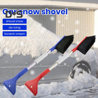 Auto-Schneebesen, Eiskratzer, Aluminiumlegierung, langer Griff, EVA-Schwammgriff, flexible Nylonborsten, Auto-Windschutzscheiben-Schneeräumbesen, Eisschaufel-Werkzeug