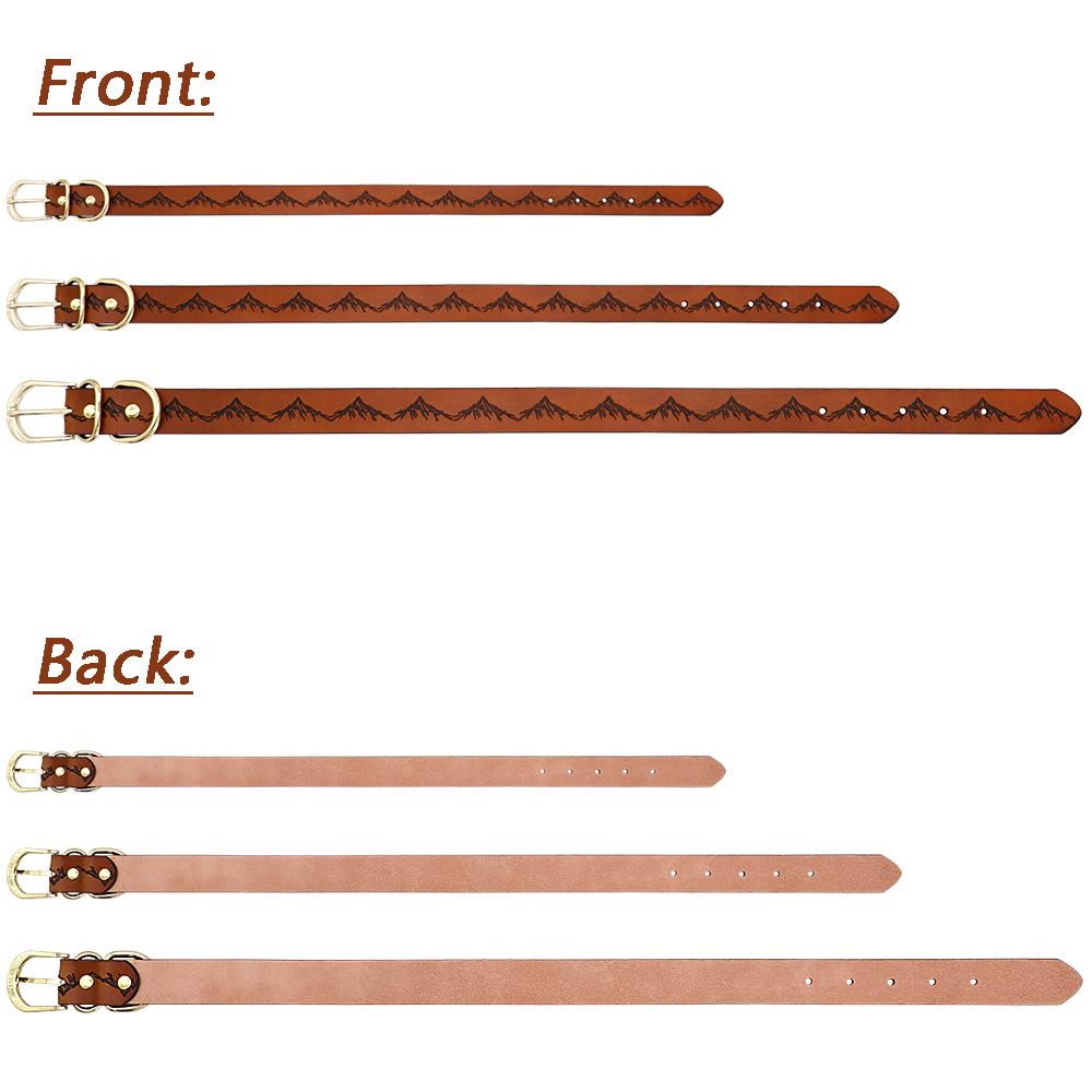 Leather Dog Collar Genuine Leather Pet Dog Collars Pitbull German Shepherd Collar Neck Buckle for Small Medium Large Dogs
