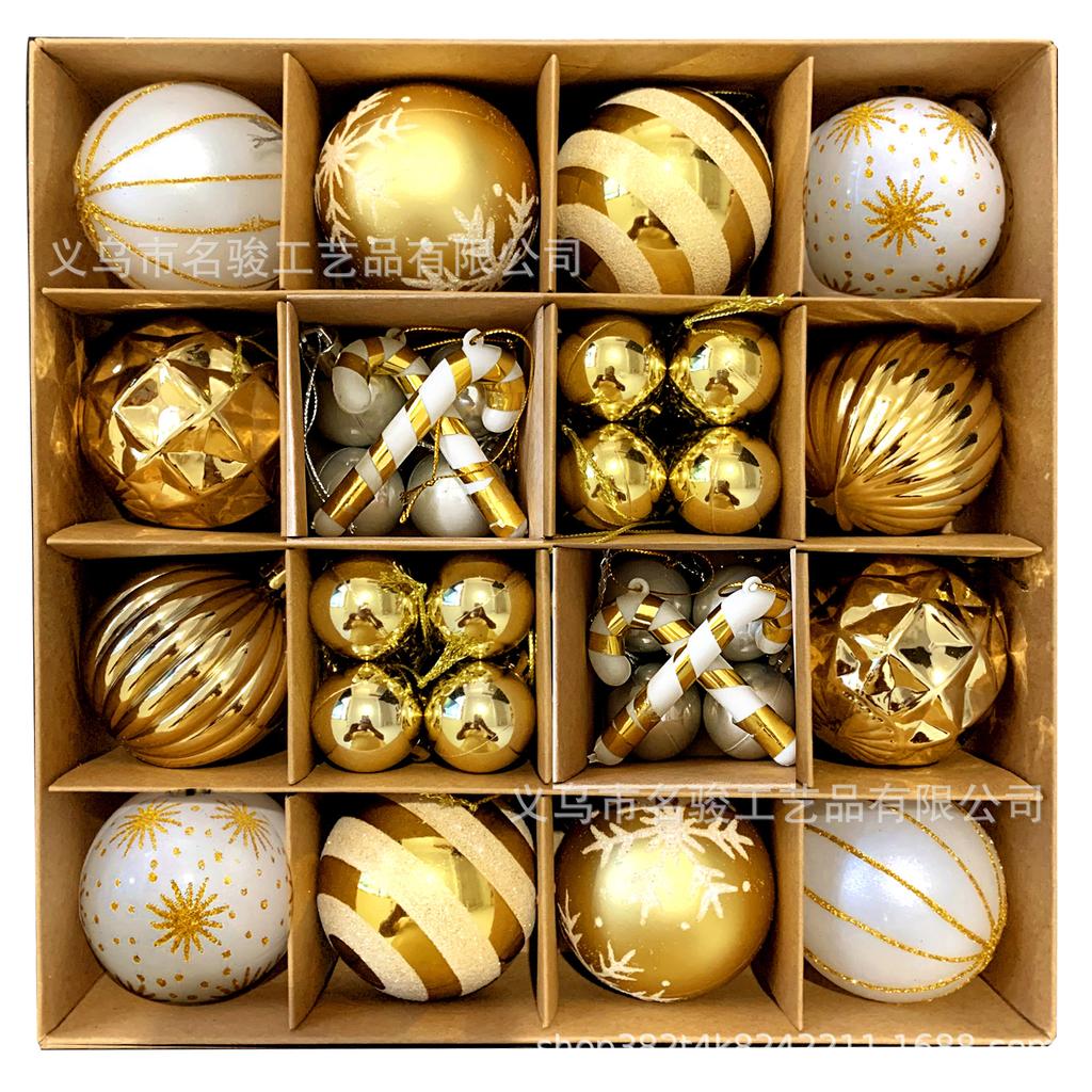 Amazon Christmas decoration 6cm electroplating ball plastic ball special-shaped painted Christmas