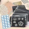 Rubber Magnetic Sheets and Clear Cutting Die Storage Bag Set for Scrapbooking Card Making Supplies Includes Sticker