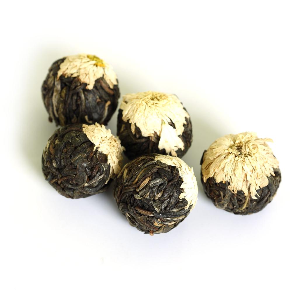 HelloYoung 100g 2017 Crizantemă albă Yunnan puer Pu'er Puerh Tea Raw Ball Tuo