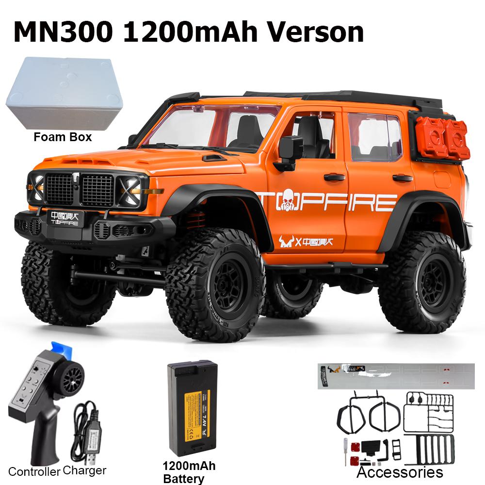 

MN300 1/12 RC Car 2.4G Remote Control Car Off-road Climbing 4WD RC Crawler LED Light Truck 60mins Working RC Toy As Hobby Gift