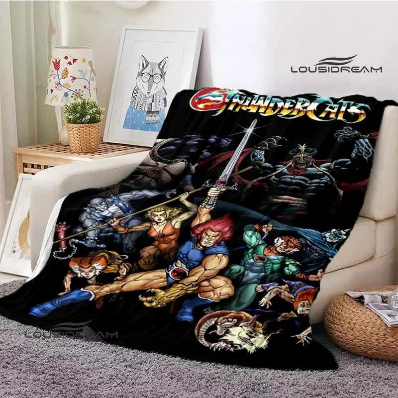 Thundercats Cartoon-Druckdecke, warme Decke für Kinder, T-Flansch-Decke, Heimreisedecke, Bettauskleidung, Geburtstagsgeschenk