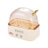 Dual Egg Cooker & Breakfast Steamer: Compact, Multi-Function, Timed Cooking for Eggs & Buns, Ideal for Home & Dorm.