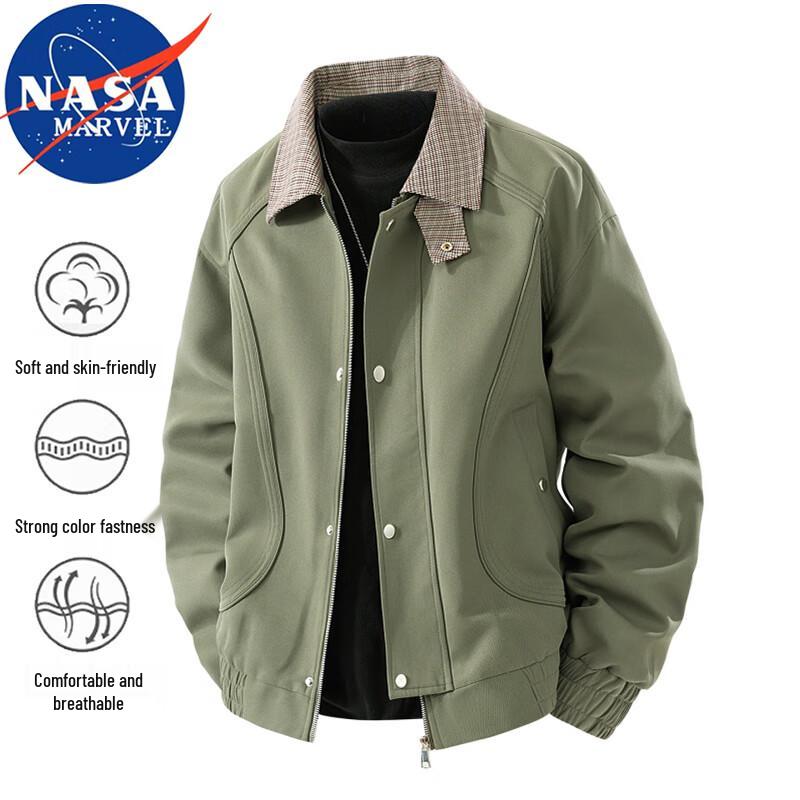 NASA MARVEL Men's Casual Lapel Workwear Jacket