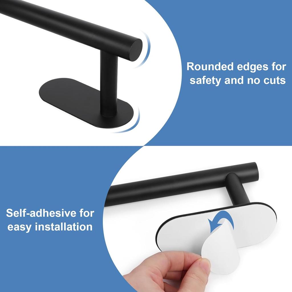 40cm Wall Hanging Towel Holder Stainless Steel Self Adhesive Towel Rail Without Drilling Towel Rack for Bathroom Kitchen