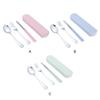 Tableware Chopsticks Spoon Fork Utensils Reusable Smooth Eating Supplies Restaurant Camp School Dishwasher Steriliser