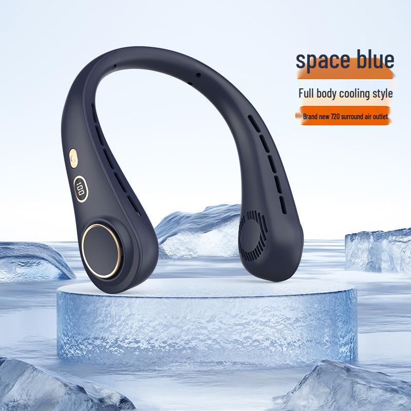 Portable Neck-Hanging Leafless Cooling Fan - USB Rechargeable, Lightweight and Hands-Free for Outdoor Use