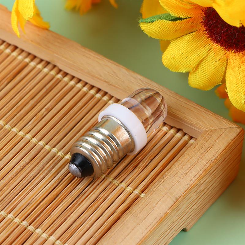 5PCS E10 LED Screw Base Indicator Bulb Cold White 12V DC Light Bulb  Low Power Consumption