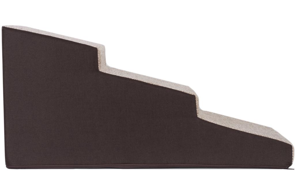 Schody Dla Psa Kota Welsti Wysokość 40 Cm 3 Pochylne Stopnie Beżowo-Brązowe Dla Zwierząt Do 15 Kg