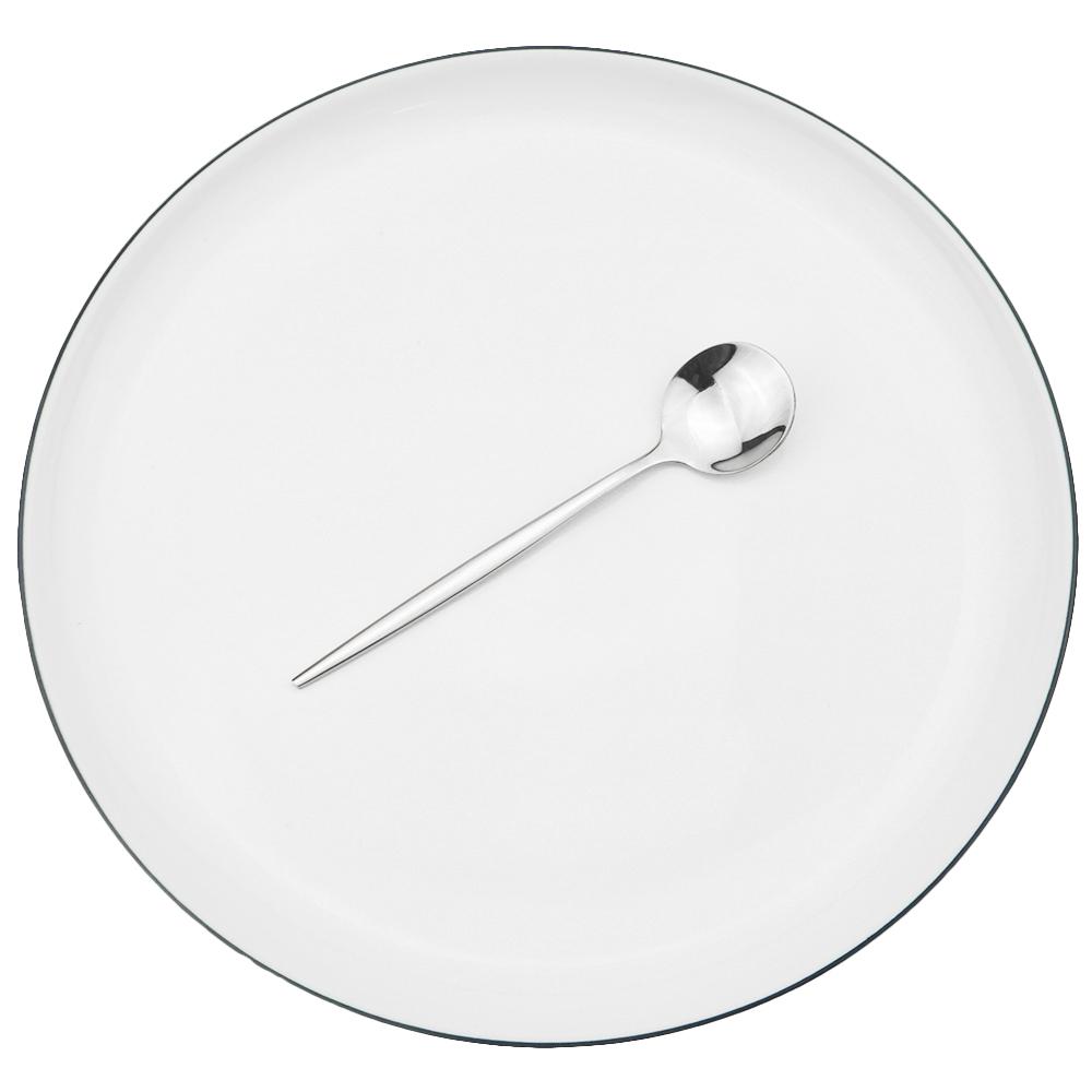 

6 шт., черный набор ложек, зеркальный набор столовых приборов из нержавеющей стали, обеденный набор, кофейная чайная ложка, посуда, домашняя кухня, столовое серебро