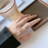 New Fashion Beautiful Flower Bee 925 Sterling Silver Jewelry Female Simple Sweet Cartoon Opening Rings  R400