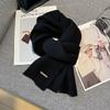Customer fabric 100 wool scarf women's autumn and winter knitted shawl warm student scarf dual-purpose