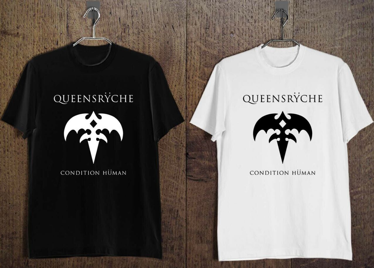 QUEENSRYCHE Logo Condition Human Men T-shirt Tee Black White Size S5XL L